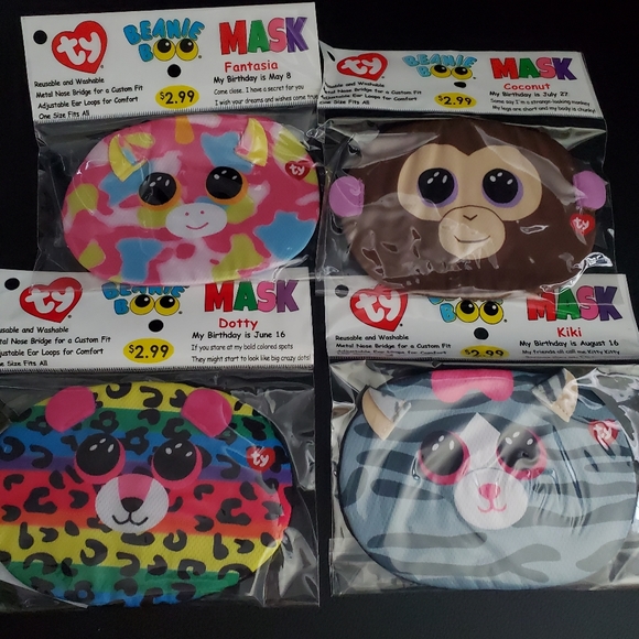 Ty Beanie Boo Mask 4ct - Picture 1 of 6
